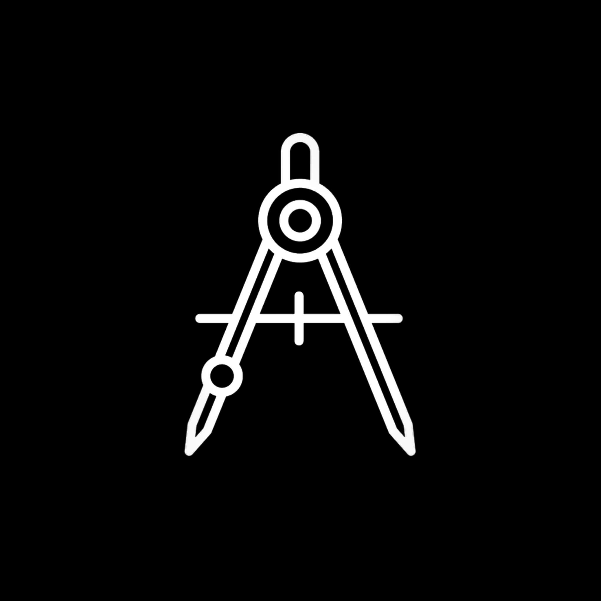 White Logo of Atelier Γραμμικού Σχεδίου in Black Background